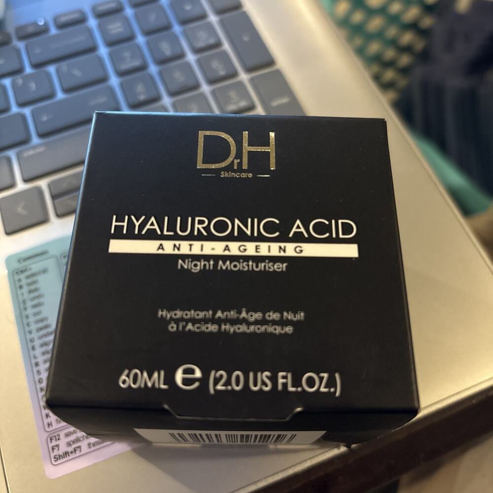 Dr H Hyaluronic Acid Anti-Ageing Night Moisturiser 60ml 2oz Face Cream NIB New